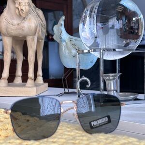 Blue frame, black lens Black Sunglasses